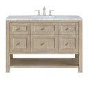 Whitewashed Oak / Carrara White - 3 Faucet Holes