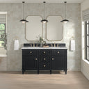 Black Onyx / Victorian Silver - 3 Faucet Holes