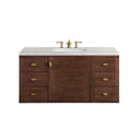 Mid-Century Walnut / Eternal Jasmine Pearl - 3 Faucet Holes
