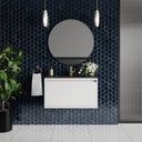 Glossy White / Champagne Brass / Charcoal Black - 1 Faucet Hole