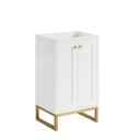 Glossy White / Champagne Brass