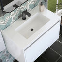 Glossy White / Matte Black / Glossy White - 1 Faucet Hole