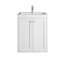 Glossy White / Brushed Nickel