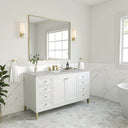 Glossy White / Victorian Silver - 3 Faucet Holes