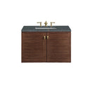 Mid-Century Walnut / Parisien Bleu - 3 Faucet Holes