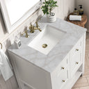 Bright White / Victorian Silver - 3 Faucet Holes