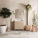 Coastal Driftwood / White Zeus - 3 Faucet Hole