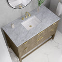 Pebble Oak / Carrara White - 3 Faucet Holes
