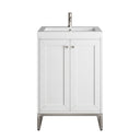Glossy White / Brushed Nickel