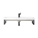 Matte black / 39.5" White Glossy Composite Stone Top