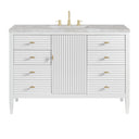 Bright White / Victorian Silver - 3 Faucet Holes