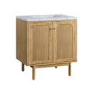 Light Natural Oak / Carrara White - 3 Faucet Holes