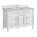 Bright White / Victorian Silver - 3 Faucet Holes