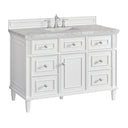 Bright White / Victorian Silver - 3 Faucet Holes