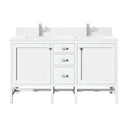 Glossy White / White Zeus - 1 Faucet Hole