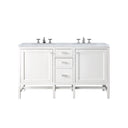 Glossy White / Carrara White - 3 Faucet Holes