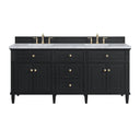 Black Onyx / Carrara White - 3 Faucet Holes