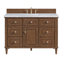 Mid-Century Walnut / Carrara White - 3 Faucet Holes