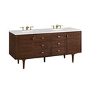 Mid-Century Walnut / White Zeus - 3 Faucet Holes