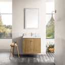Light Natural Oak / White Zeus - 1 Faucet Hole