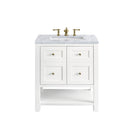 Bright White / Carrara White - 3 Faucet Holes