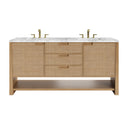 Seaside Oak / Carrara White - 3 Faucet Holes