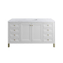 Glossy White / Carrara White - 3 Faucet Holes