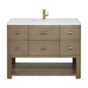 Pebble Oak / White Zeus - 1 Faucet Hole