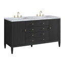 Carbon Oak / Carrara White - 3 Faucet Holes