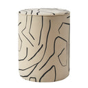 Renwil Rachelle Indoor Cotton Stool - Cream