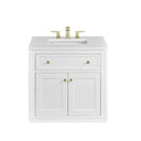 Glossy White / White Zeus - 3 Faucet Holes
