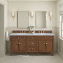 Mid-Century Walnut / Carrara White - 3 Faucet Holes