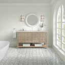Whitewashed Oak / Victorian Silver - 3 Faucet Holes