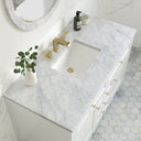 Glossy White / Carrara White - 3 Faucet Holes