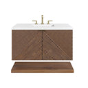 Chestnut / White Zeus - 3 Faucet Holes
