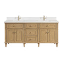 Light Natural Oak / White Zeus - 1 Faucet Hole
