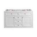 Glossy White / Victorian Silver - 3 Faucet Holes