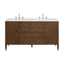 Mid-Century Walnut / White Zeus - 3 Faucet Holes