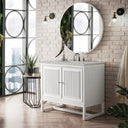 Glossy White / Victorian Silver - 3 Faucet Holes