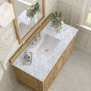 Light Natural Oak / Carrara White - 3 Faucet Holes