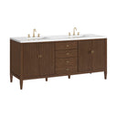 Mid-Century Walnut / White Zeus - 3 Faucet Holes