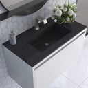 Glossy White / Charcoal Black - 1 Faucet Hole