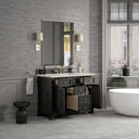 Black Onyx / Victorian Silver - 3 Faucet Holes