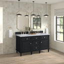Black Onyx / Carrara White - 3 Faucet Holes