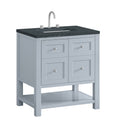 Serenity Blue / Charcoal Soapstone - 3 Faucet Holes