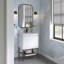 Glossy White / Matte Black / Glossy White - 1 Faucet Hole