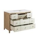 Sunwashed Oak with Embossed Shagreen Drawer Fronts / No Countertop