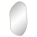 Renwil Noria 45" Tall Irregular Rectangular Oval Mirror - Burnished Brass