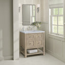 Whitewashed Oak / Carrara White - 3 Faucet Holes