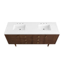 Mid-Century Walnut / White Zeus - 3 Faucet Holes